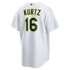 Custom Nick Kurtz Athletics Home Replica Player Jersey White