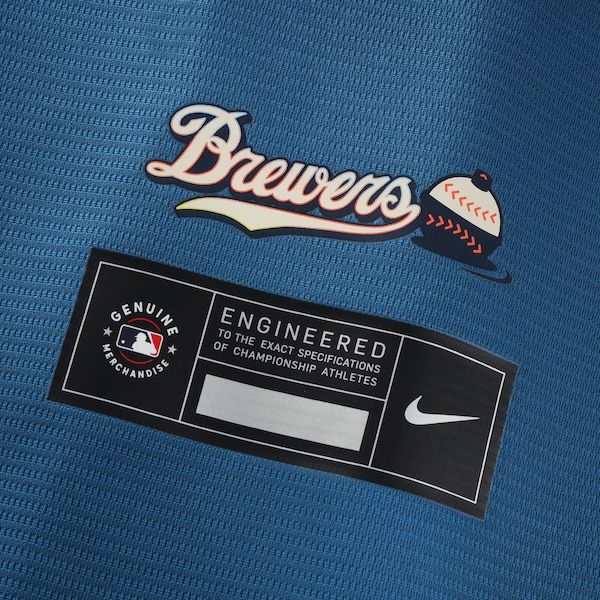 Custom Christian Yelich Milwaukee Brewers 2026 City Connect Stadium Jersey Mineral Blue