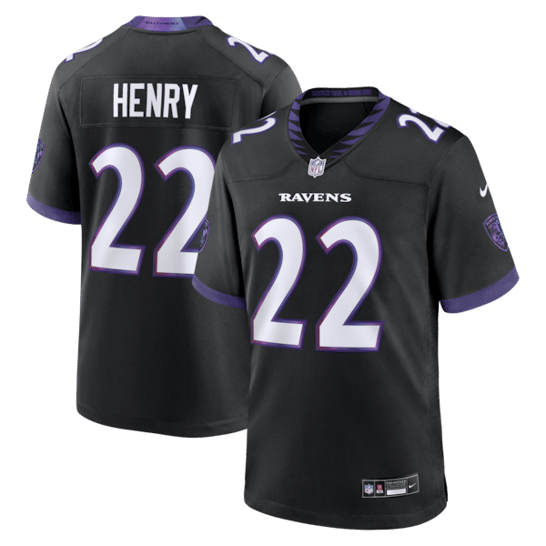 Custom Derrick Henry Baltimore Ravens Alternate Game Jersey Black