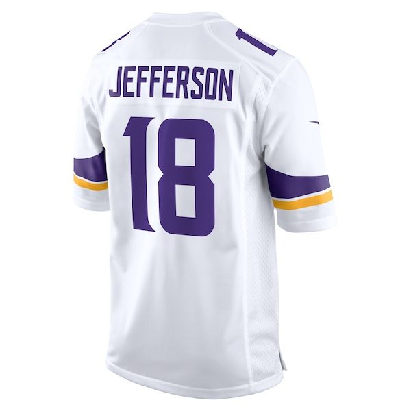 Custom Justin Jefferson Minnesota Vikings Game Jersey White