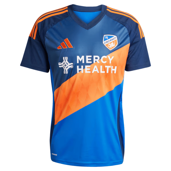 Customized Evander da Silva Ferreira FC Cincinnati 2025 Orange and Blue Legacy Kit Replica Jersey Blue