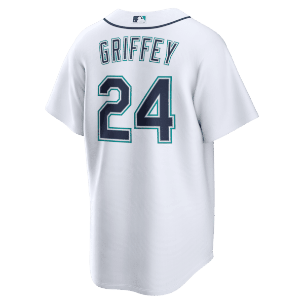 Custom Ken Griffey Jr. Seattle Mariners Home Replica Jersey White