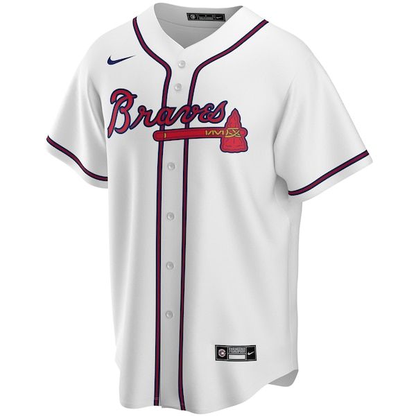 Custom Atlanta Braves Home Replica Custom Jersey White