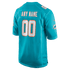 Custom Miami Dolphins Custom Game Jersey Aqua