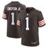 Custom KC Concepcion Cleveland Browns 2026 NFL Draft First Round Pick No. 24 Game Jersey Brown