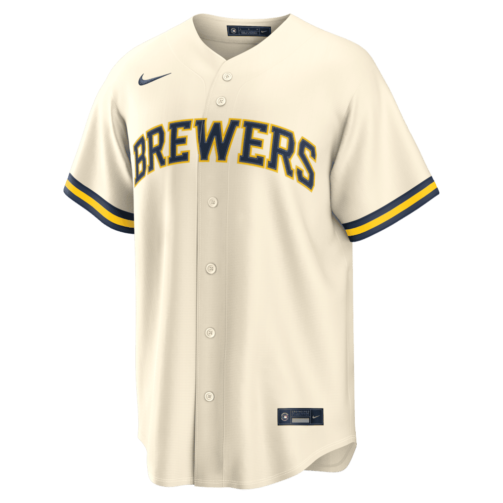 Custom Milwaukee Brewers Home Replica Custom Jersey Cream