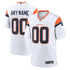 Custom Denver Broncos Custom Game Jersey White