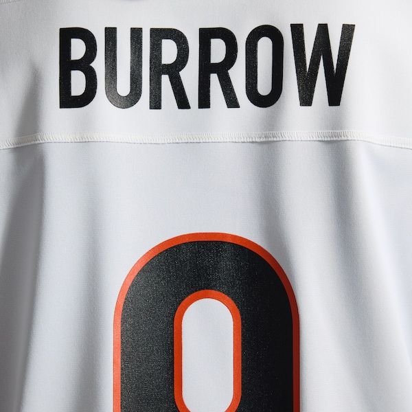 Custom Joe Burrow Cincinnati Bengals Game Jersey White