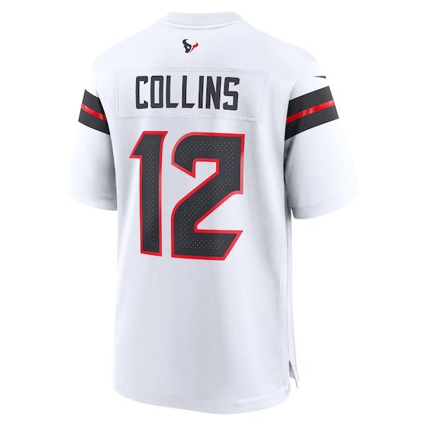 Custom Nico Collins Houston Texans Game Jersey White