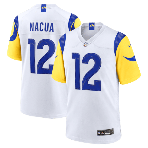 Custom Puka Nacua Los Angeles Rams Game Jersey White