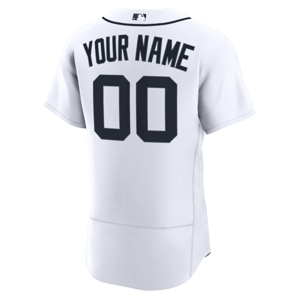 Custom Detroit Tigers Home Authentic Custom Jersey White