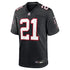 Custom Deion Sanders Atlanta Falcons Alternate Game Jersey Black