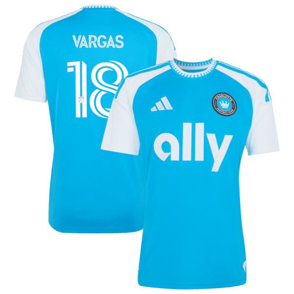 Customized Kerwin Vargas Charlotte FC 2026 Carolina Kit Crowns Up Replica Jersey Blue