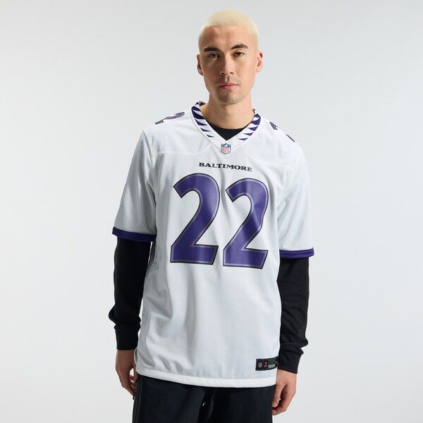 Custom Derrick Henry Baltimore Ravens Game Jersey White