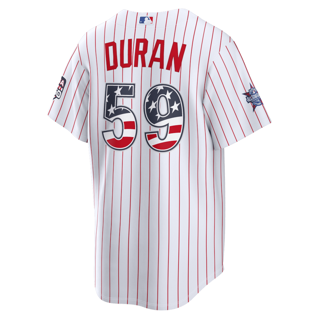 Custom Jhoan Duran Philadelphia Phillies 2026 All-Star Game Stars & Stripes Stadium Jersey White
