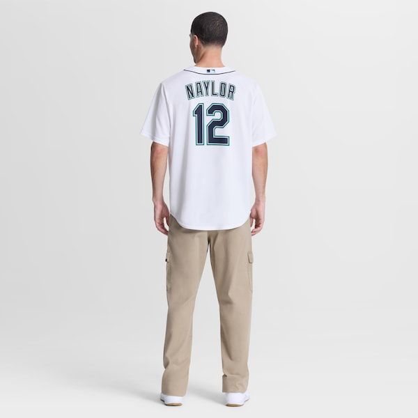 Custom Josh Naylor Seattle Mariners Home Replica Jersey White