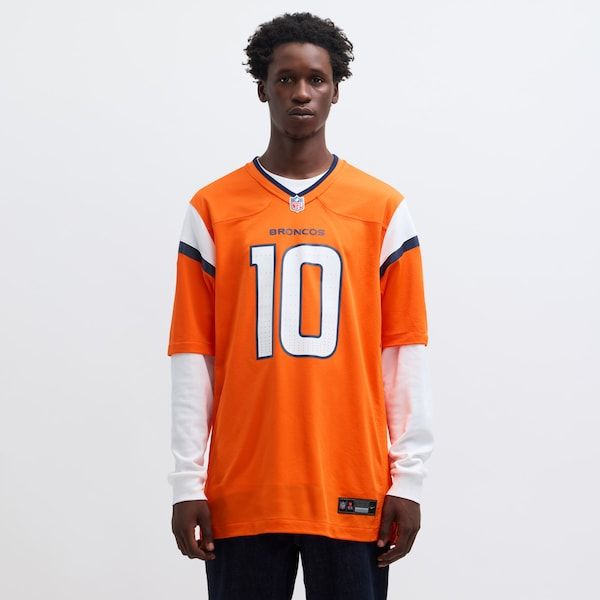 Custom Bo Nix Denver Broncos Game Jersey Orange