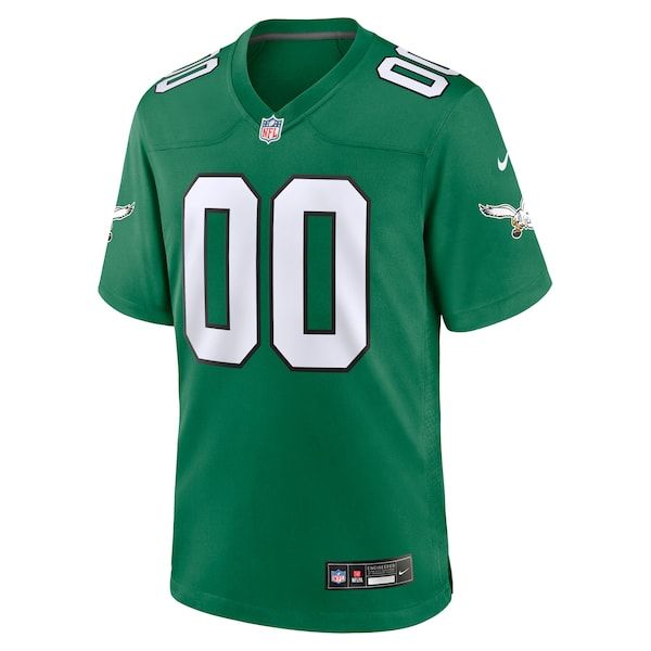 Custom Philadelphia Eagles Alternate Custom Game Jersey Kelly Green