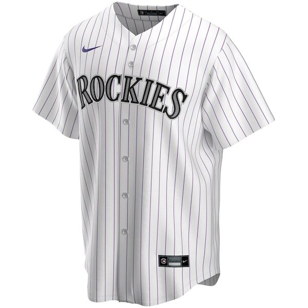 Custom Colorado Rockies Home Replica Custom Jersey White