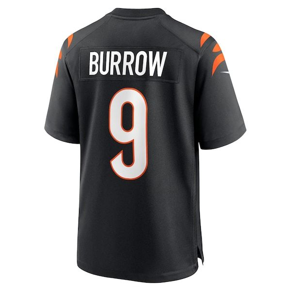 Custom Joe Burrow Cincinnati Bengals Game Jersey Black
