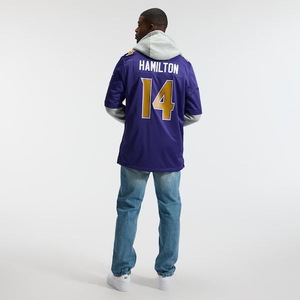 Custom Kyle Hamilton Baltimore Ravens Alternate Game Jersey Purple
