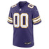 Custom Minnesota Vikings Custom Game Jersey Purple