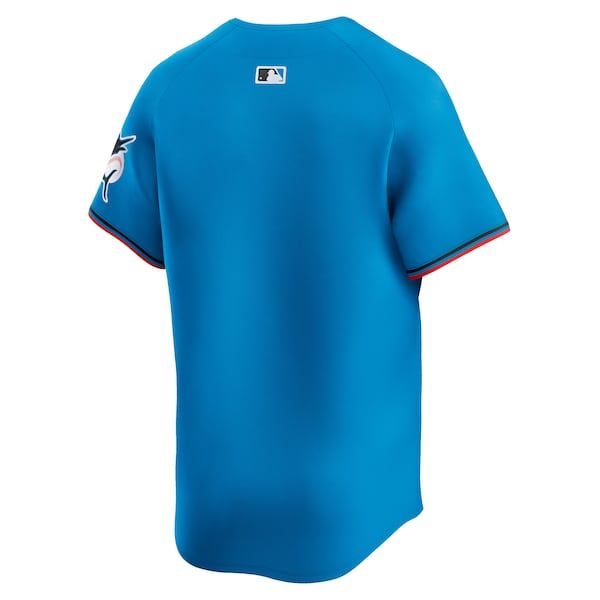 Custom Miami Marlins Alternate Limited Jersey Blue