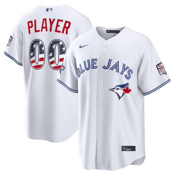 Custom Toronto Blue Jays 2026 All-Star Edition Stars & Stripes Stadium Pick-A-Player Jersey White