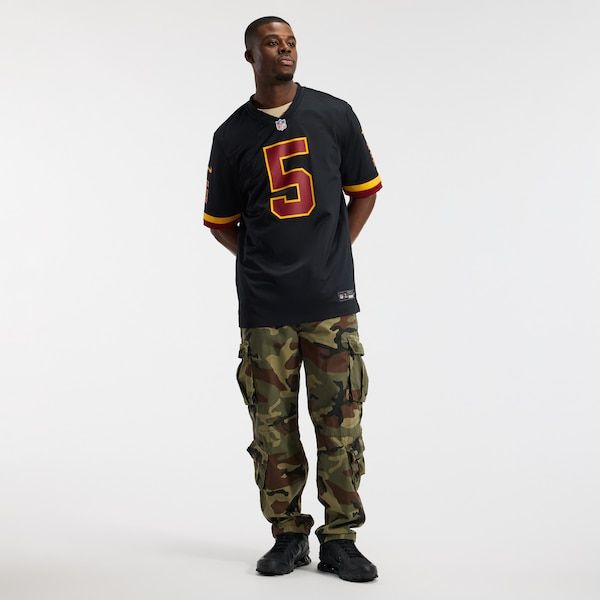 Custom Washington Commanders Jayden Daniels Alternate Game Jersey Black