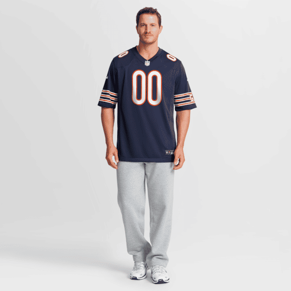Custom Chicago Bears Custom Game Jersey Navy