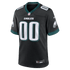 Custom Philadelphia Eagles Alternate Custom Game Jersey Black