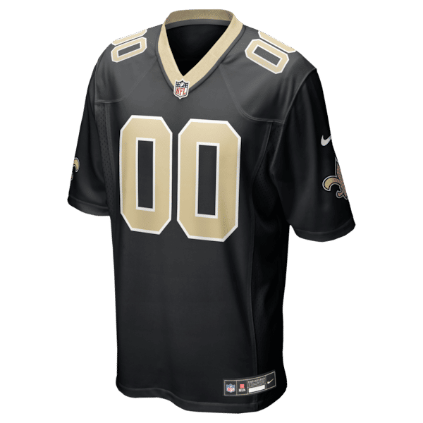 Custom New Orleans Saints Custom Game Jersey Black