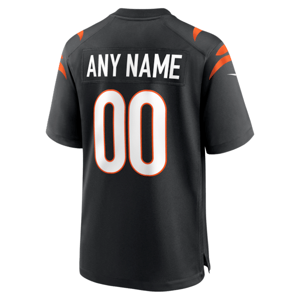 Custom Cincinnati Bengals Custom Game Jersey Black