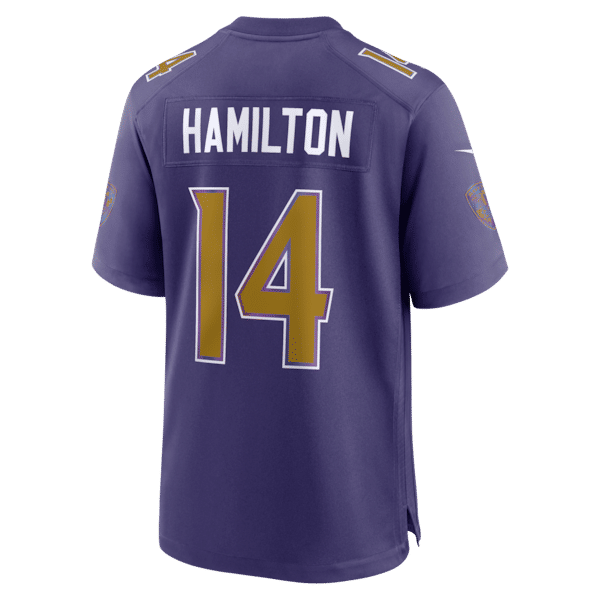 Custom Kyle Hamilton Baltimore Ravens Alternate Game Jersey Purple