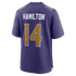 Custom Kyle Hamilton Baltimore Ravens Alternate Game Jersey Purple