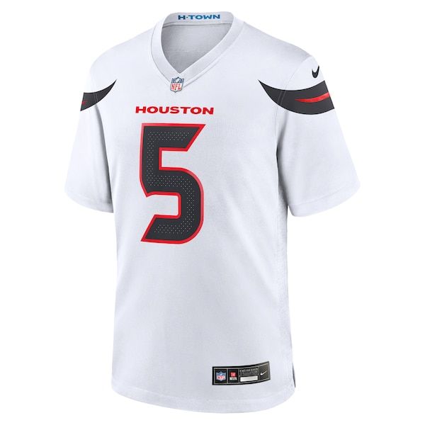 Custom Jalen Pitre Houston Texans Game Jersey White
