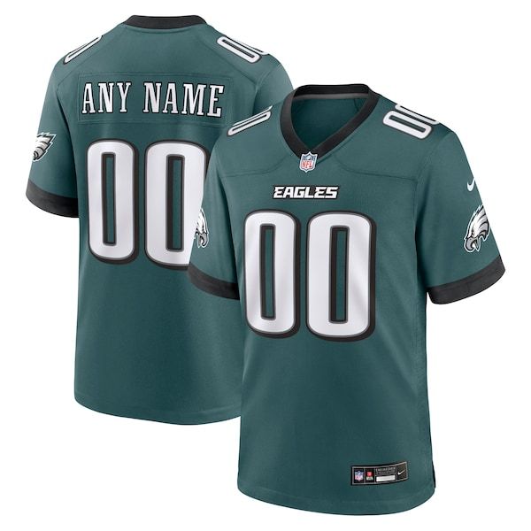 Custom Philadelphia Eagles Custom Game Jersey Midnight Green