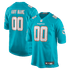 Custom Miami Dolphins Custom Game Jersey Aqua