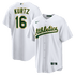 Custom Nick Kurtz Athletics Home Replica Player Jersey White