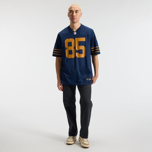 Custom Tucker Kraft Green Bay Packers Alternate Game Jersey Navy