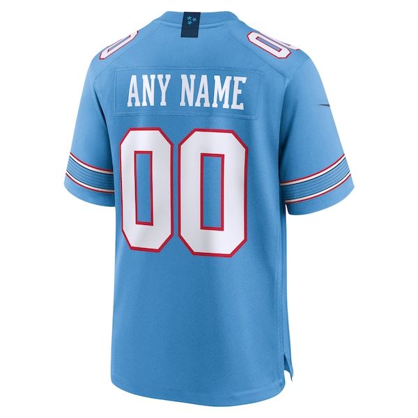 Custom Tennessee Titans Custom Game Jersey Light Blue