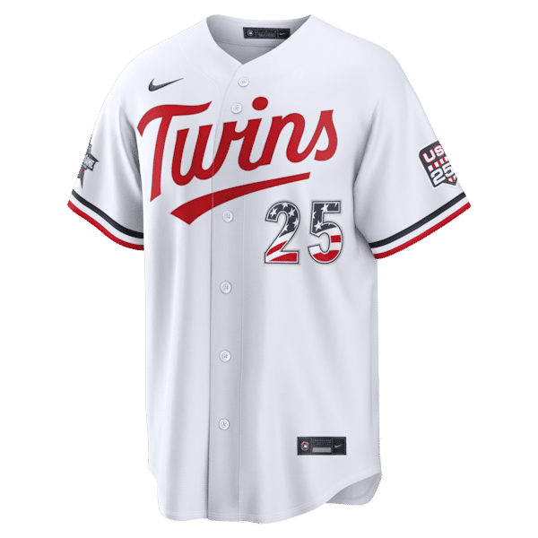 Custom Byron Buxton Minnesota Twins 2026 All-Star Edition Stars & Stripes White Stadium Jersey