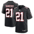 Custom Deion Sanders Atlanta Falcons Alternate Game Jersey Black