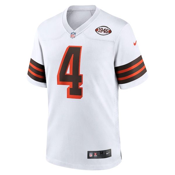 Custom Deshaun Watson Cleveland Browns Alternate Game Jersey White
