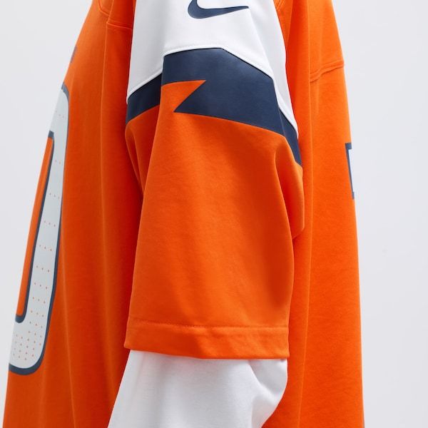 Custom Bo Nix Denver Broncos Game Jersey Orange