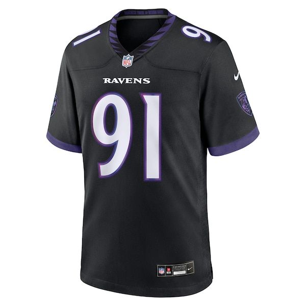 Custom Trey Hendrickson Baltimore Ravens Alternate Game Jersey Black