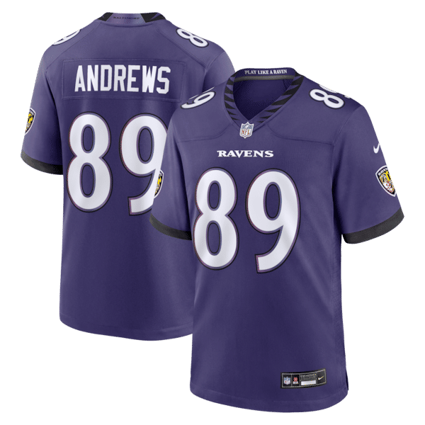 Custom Mark Andrews Baltimore Ravens Game Jersey Purple