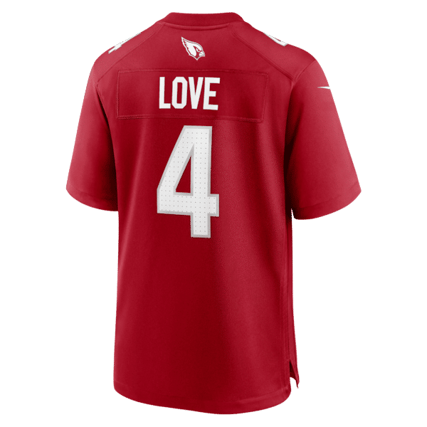 Custom Jeremiyah Love Arizona Cardinals 2026 NFL Draft First Round Pick No. 3 Game Jersey Cardinal