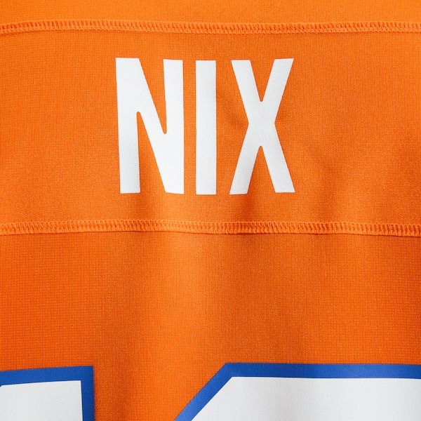 Custom Bo Nix Denver Broncos Mile High Collection 1977 Throwback Game Jersey Orange