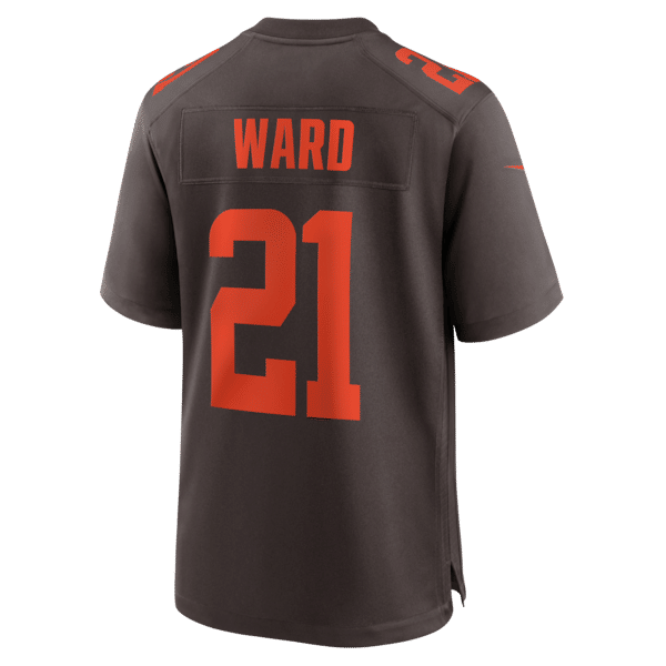 Custom Denzel Ward Cleveland Browns Alternate Alpha Dawg Game Jersey Brown